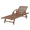Alaterre Furniture Caspian Eucalyptus Wood Outdoor Lounge Chair with Arms and Adjustable Leg Rest ANCP03EBO - alternate 1